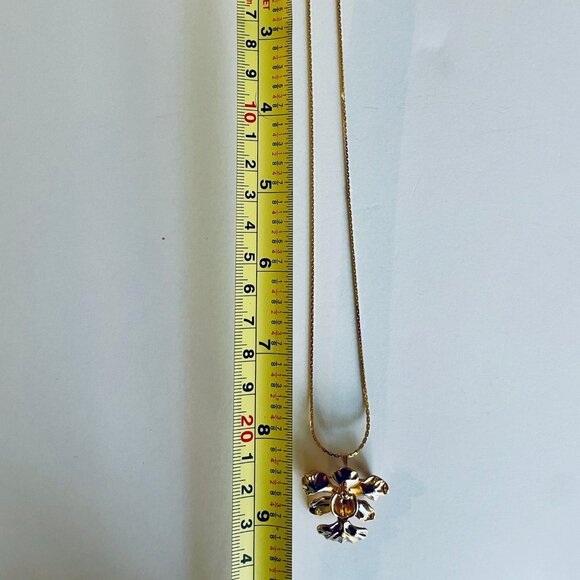 RISIS 14K Gold-Filled Orchid Pin & Necklace – NIB – $150 Retail​ - Picture 6 of 6